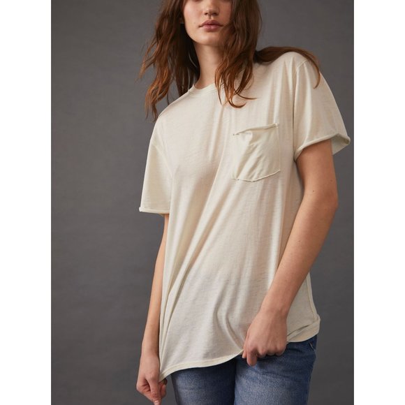 FREE PEOPLE Vella Tee / White Swan - Picture 2 of 9